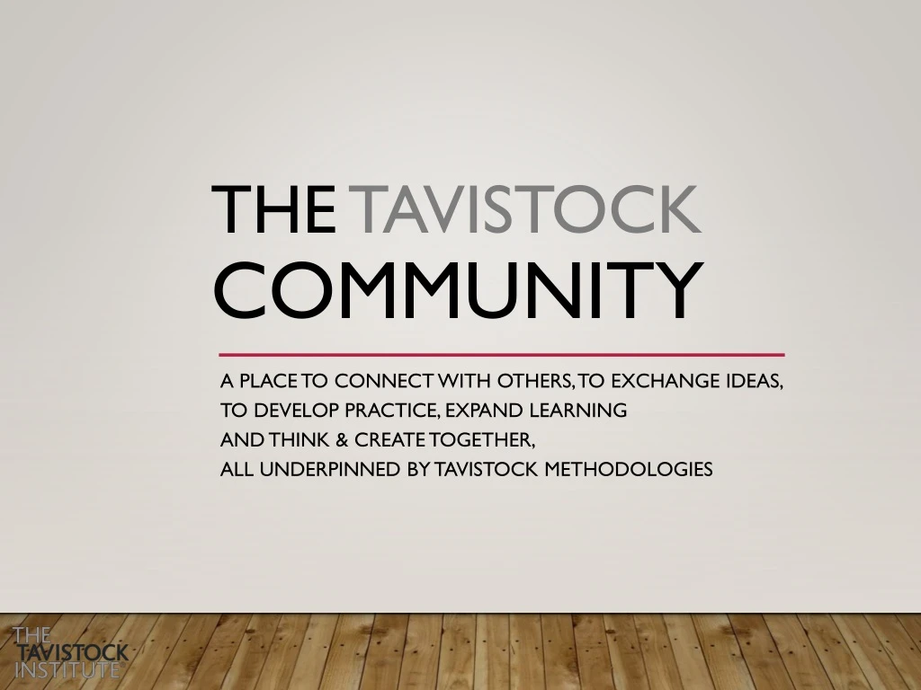 the tavistock community