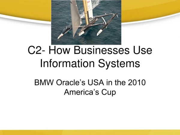 C2- How Businesses Use Information Systems