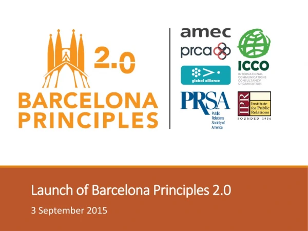 Launch of Barcelona Principles 2.0