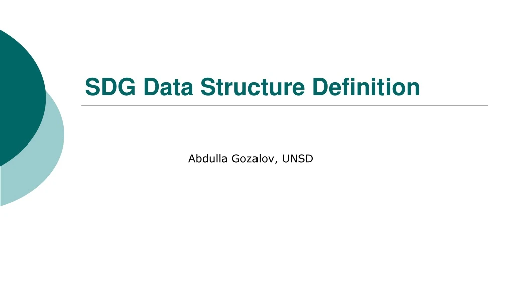 sdg data structure definition