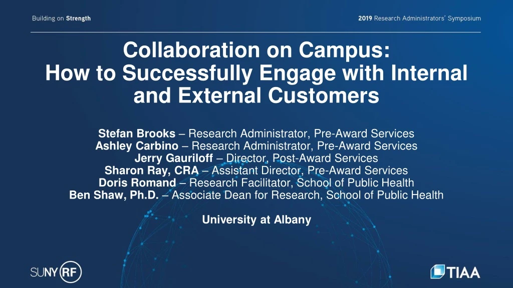 collaboration on campus how to s uccessfully engage with i nternal and e xternal customers