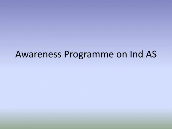 Awareness Programme on Ind AS