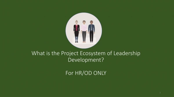 What is the Project Ecosystem of Leadership Development? For HR/OD ONLY