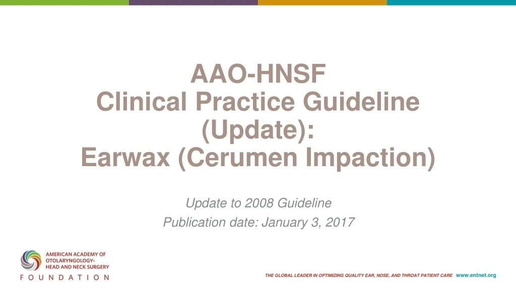 aao hnsf clinical practice guideline update earwax cerumen impaction
