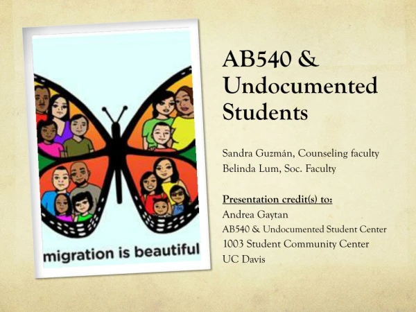 AB540 &amp; Undocumented Students