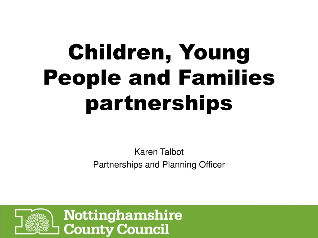 children young people and families partnerships