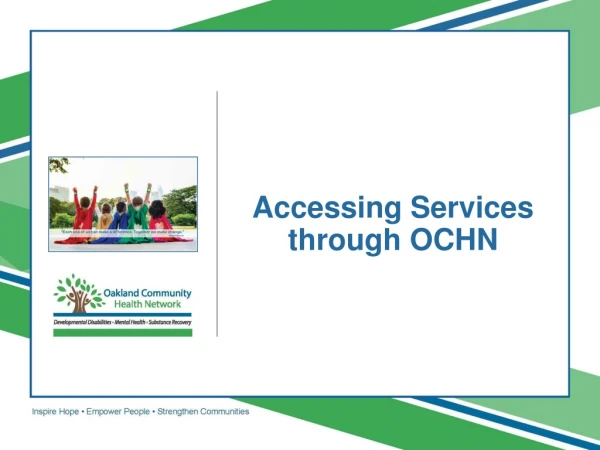 Accessing Services through OCHN