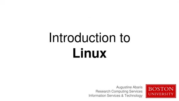 Introduction to Linux