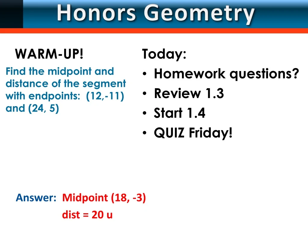 honors geometry