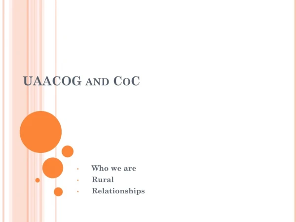 UAACOG and CoC