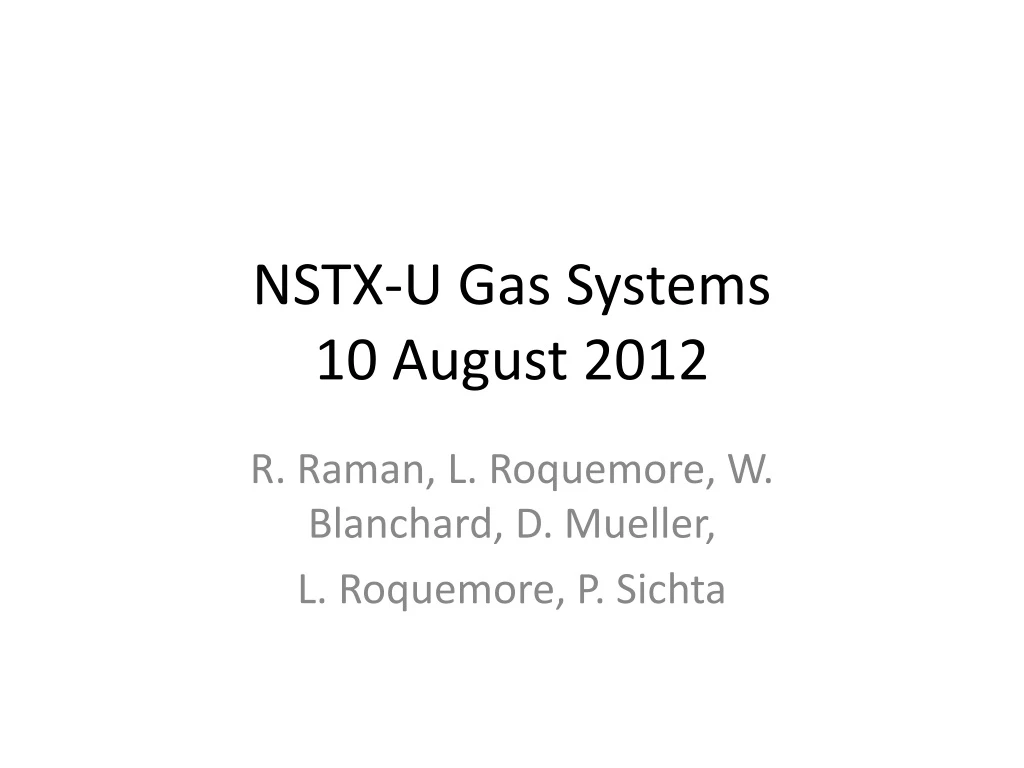 nstx u gas systems 10 august 2012