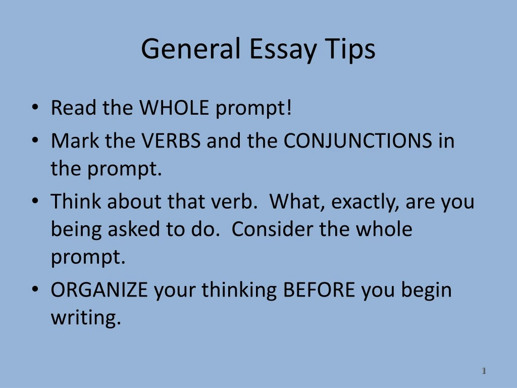 general essay tips