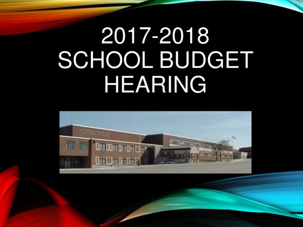 2017-2018 School Budget Hearing