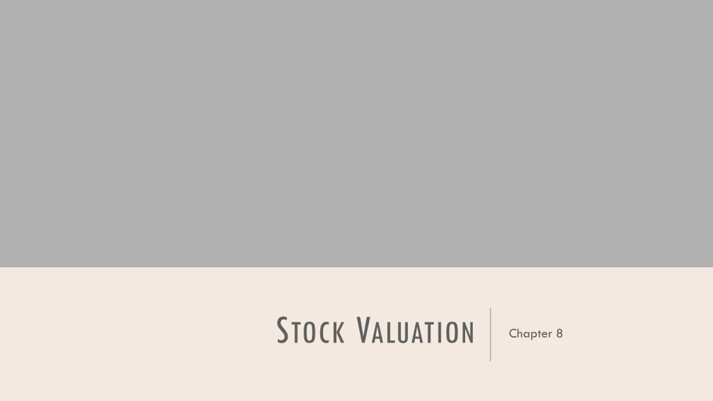 stock valuation