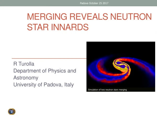 MERGING REVEALS Neutron Star INNARDS