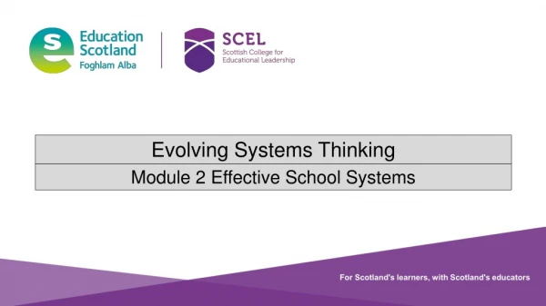 Module 2 Effective School Systems