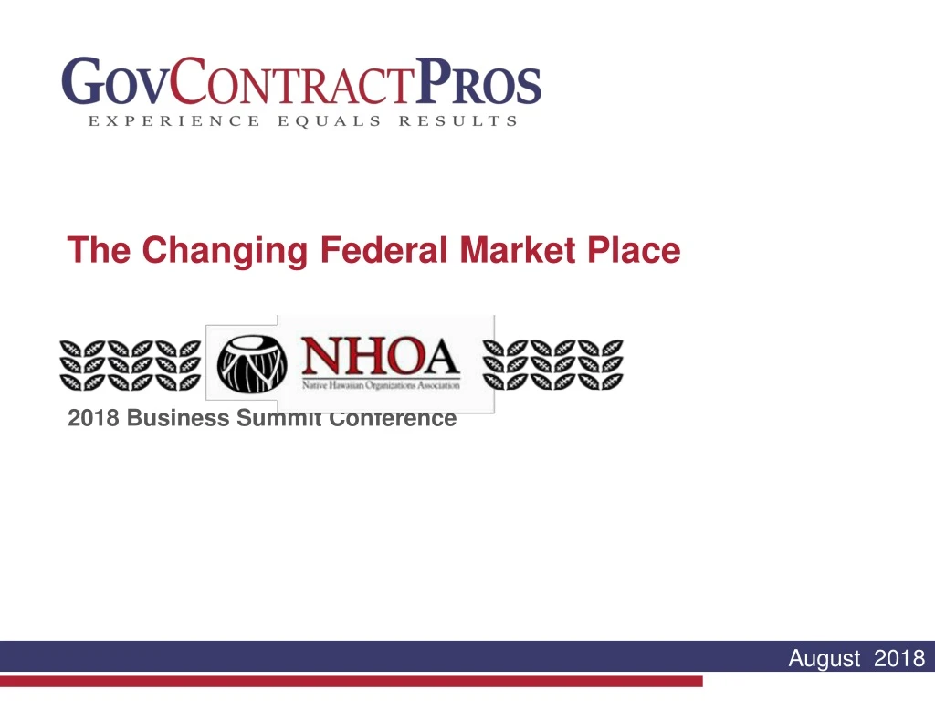 the changing federal market place