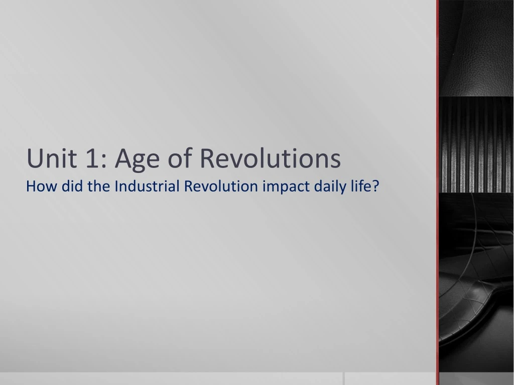 unit 1 age of revolutions