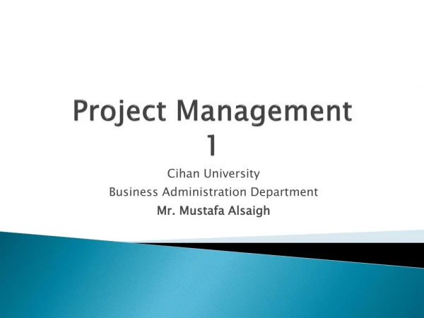 Project Management 1