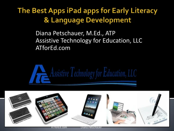 The Best Apps iPad apps for Early Literacy &amp; Language Development