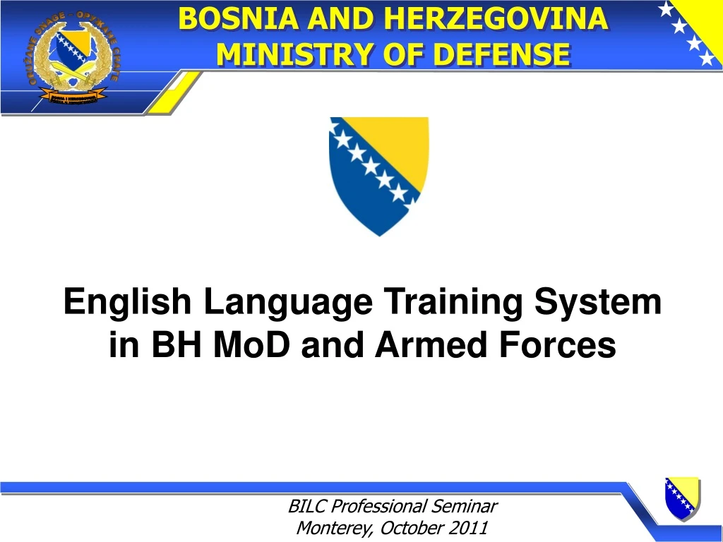 bosnia and herzegovina ministry of defense