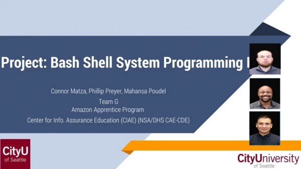 Project: Bash Shell System Programming I