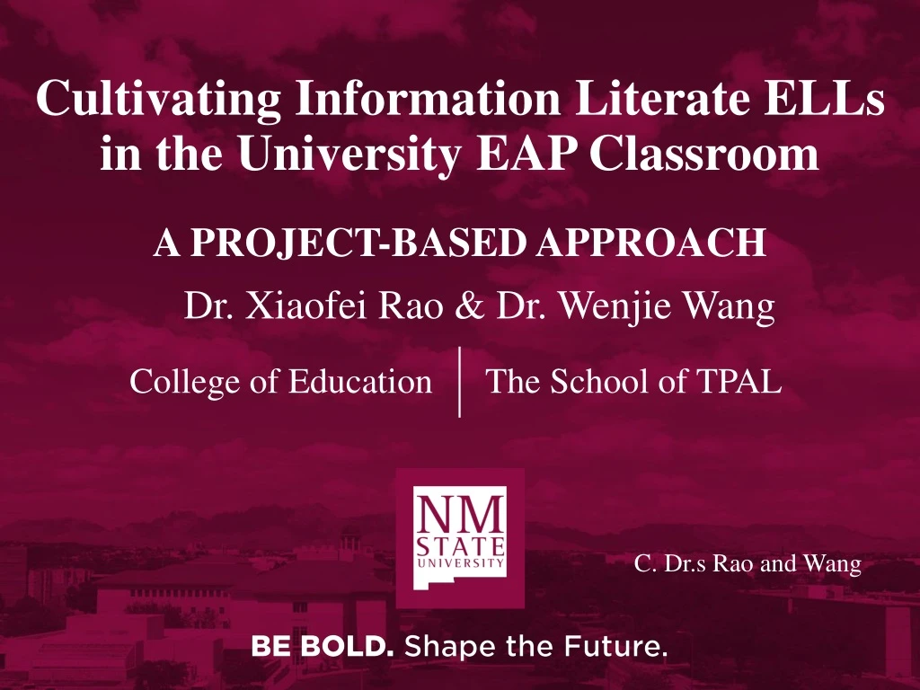 cultivating information literate ells in the university eap classroom