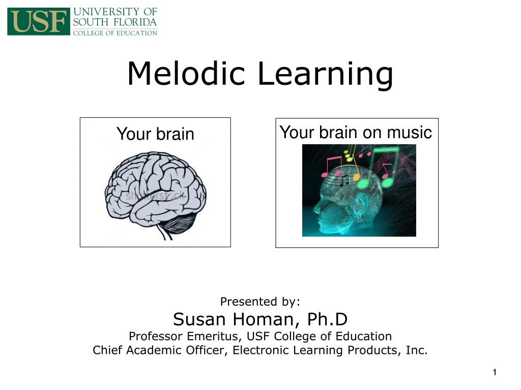 melodic learning presented by susan homan