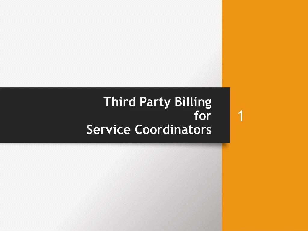 third party billing for service coordinators