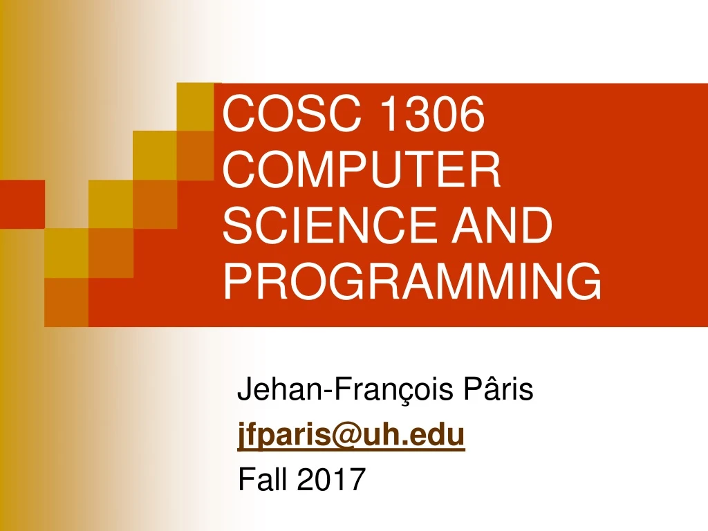 cosc 1306 computer science and programming