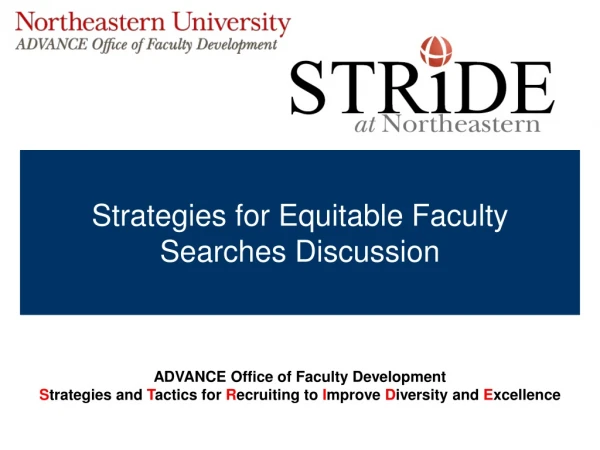 Strategies for Equitable Faculty Searches Discussion