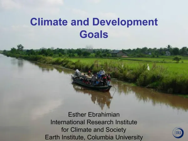 Climate and Development Goals
