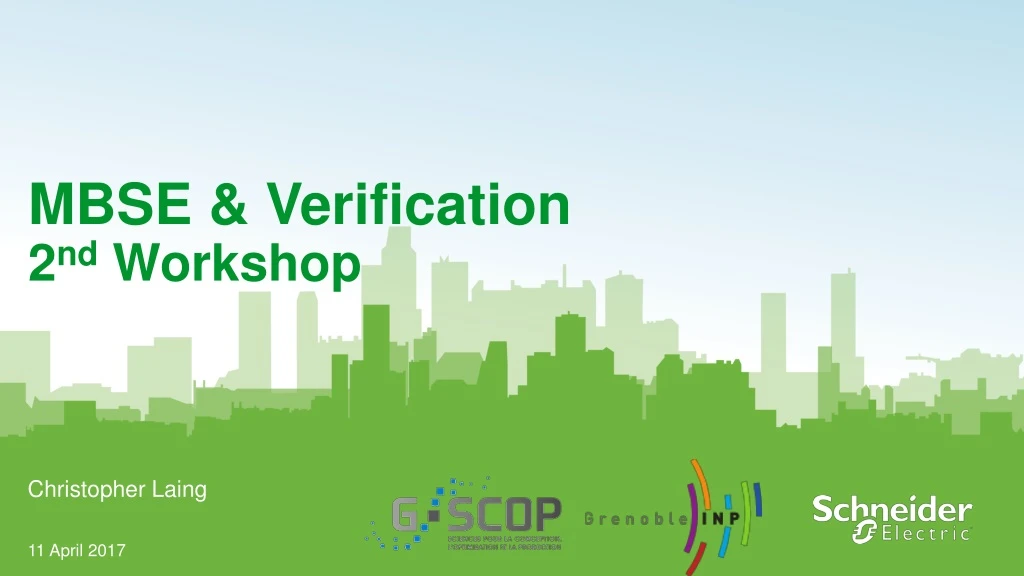 mbse verification 2 nd workshop