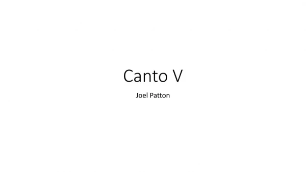 Canto V