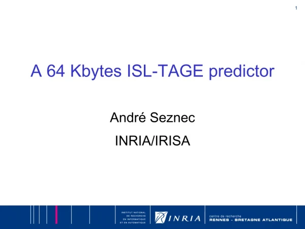 A 64 Kbytes ISL-TAGE predictor