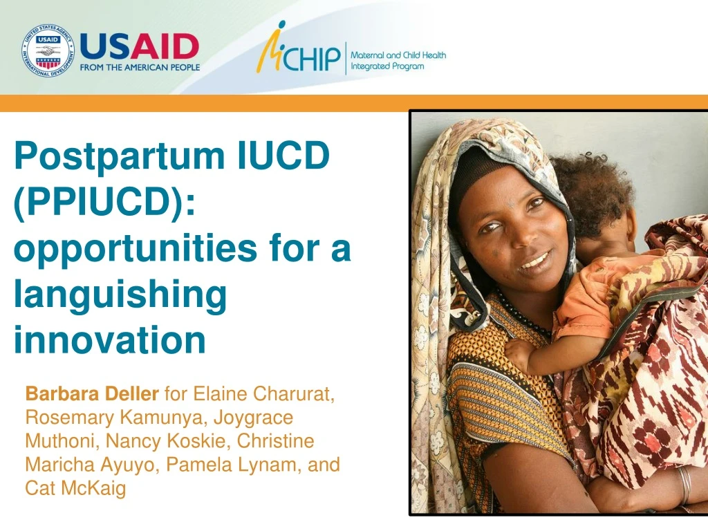 postpartum iucd ppiucd opportunities for a languishing innovation