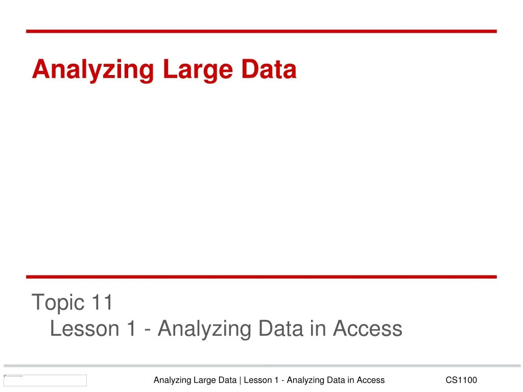 analyzing large data