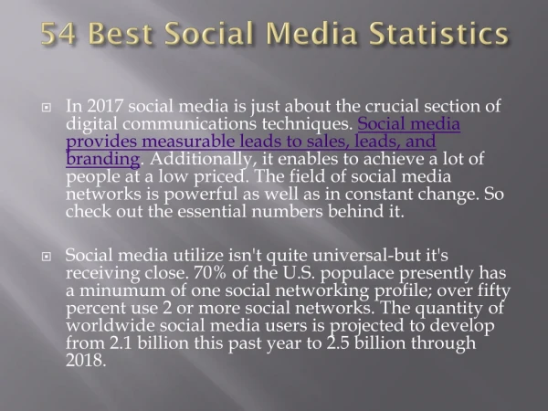 54 Best Social Media Statistics