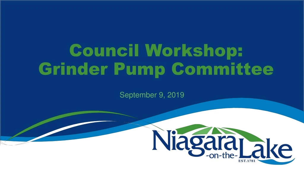 council workshop grinder pump committee