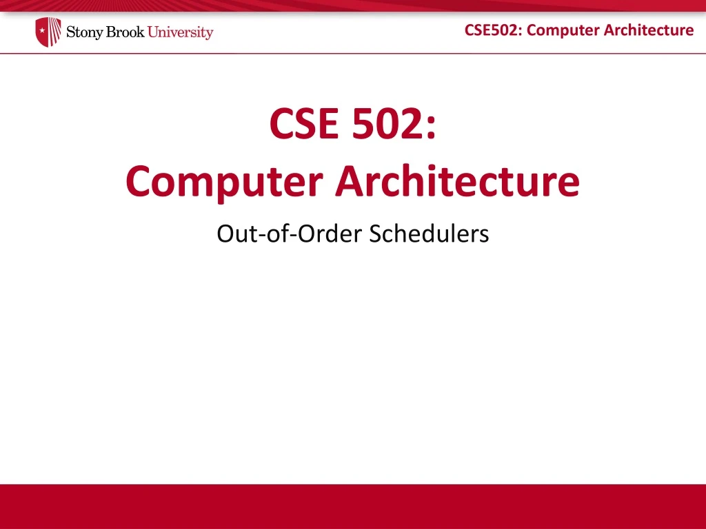 cse 502 computer architecture