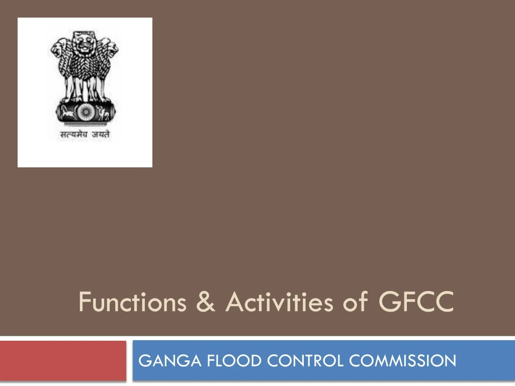 functions activities of gfcc