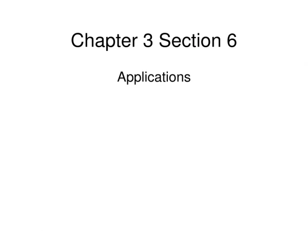 Chapter 3 Section 6
