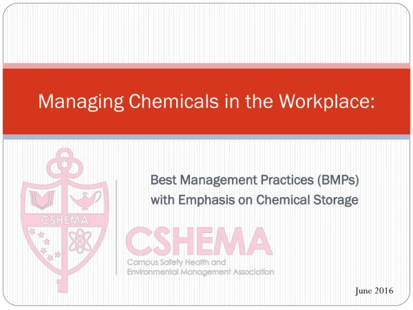 Managing Chemicals in the Workplace: