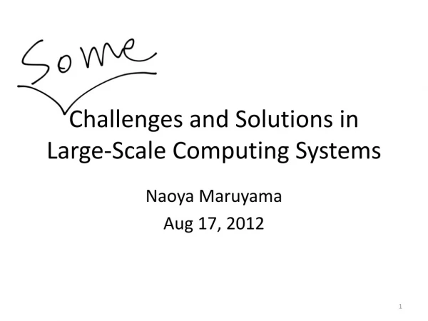 Challenges and Solutions in Large-Scale Computing Systems