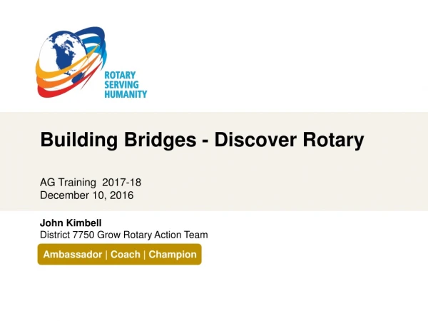 Building Bridges - Discover Rotary