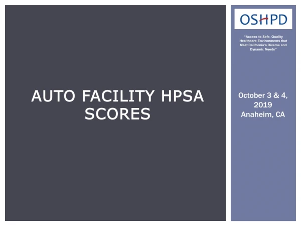 Auto Facility HPSA Scores