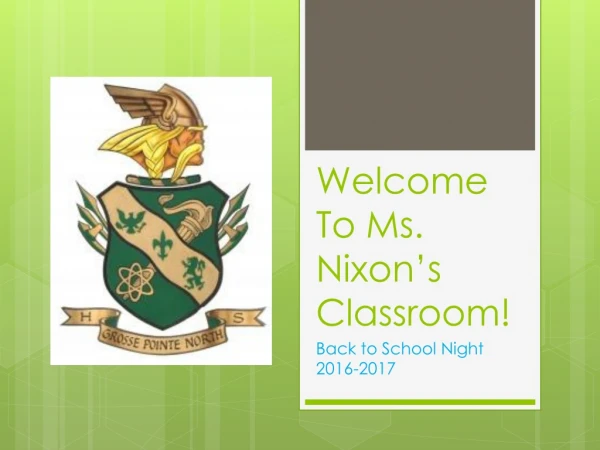 Welcome To Ms. Nixon’s Classroom!