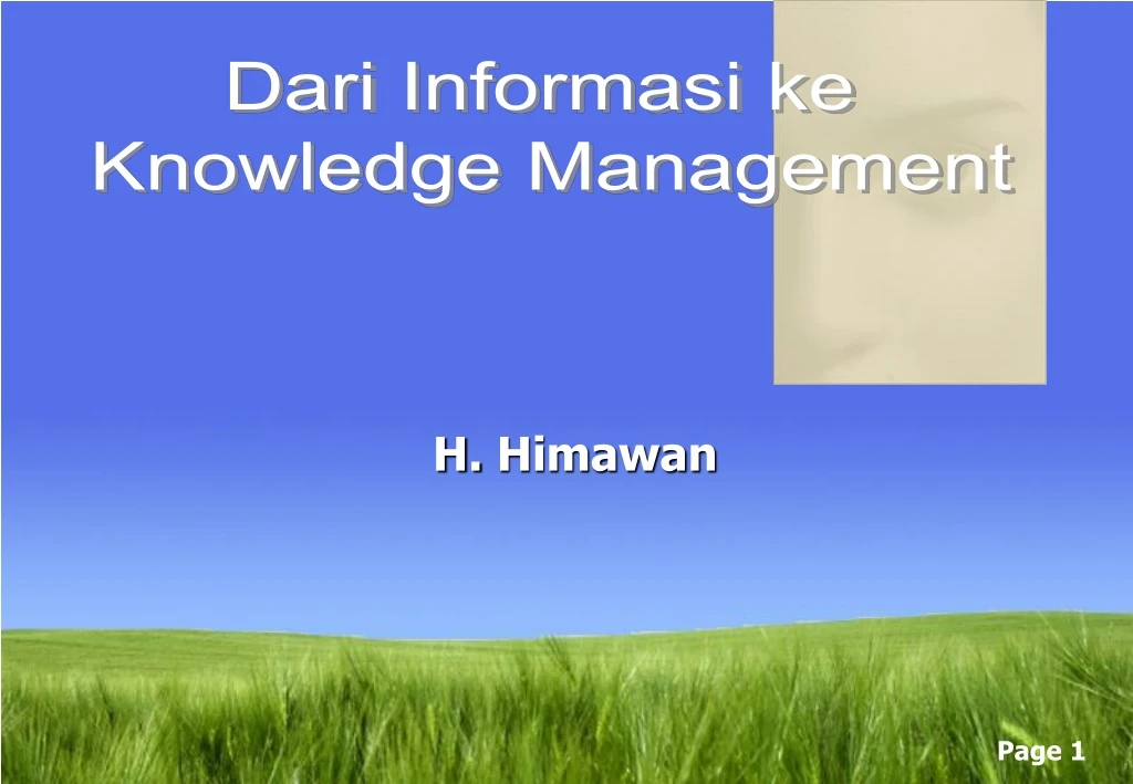 dari informasi ke knowledge management
