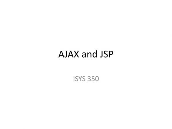 AJAX and JSP