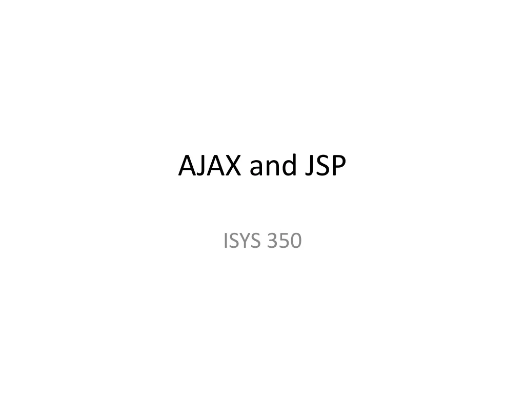 ajax and jsp